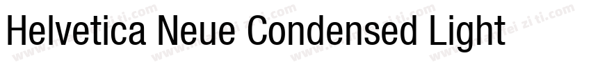 Helvetica Neue Condensed Light字体转换